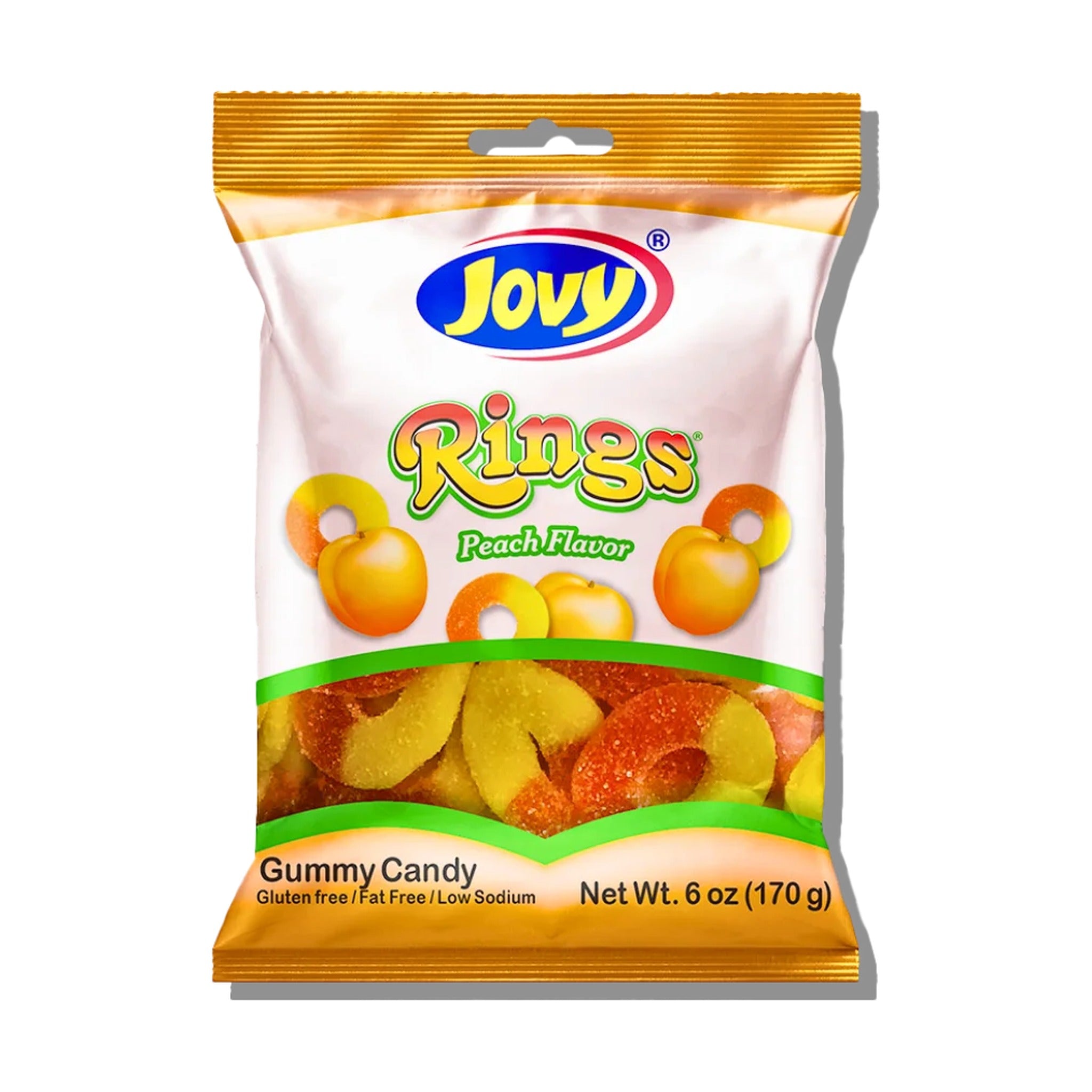 Jovy Gummy Rings Peach 6ct